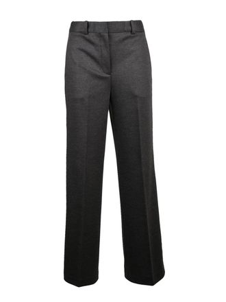 Circolo 1901 Straight-Leg Virgin Wool Trousers with Tailored Fit