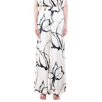 Kaos Kaos, Dames, Broeken, Wit, Maat: S Satijn