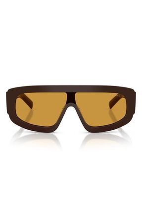 Prada 124mm Oversize Irregular Sunglasses in Cigar /Dark Honey at Nordstrom