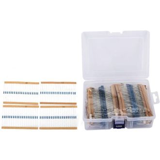 OEM Juego De 2600 Resistencias, 130 Valores, 1/4 W, 1 %, Pel&iacute;cula Met&aacute;lica - Materiales Duraderos Para Electr&oacute;nica