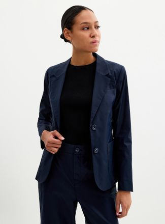 Contemporaine Womens Patch pockets satiny Blazer Jacket
