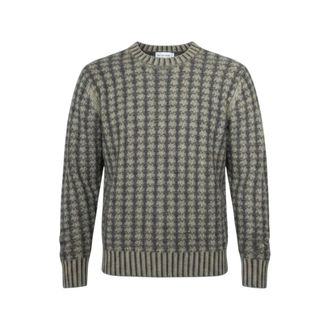 Aspesi Aspesi- Grobstrick-Pullover aus Schurwolle- zweifarbig - - Knitwear - Uomo - Grigio - 2XL