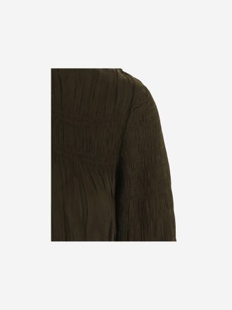 By Malene Birger Viscose Drawstring Blouse - Brown