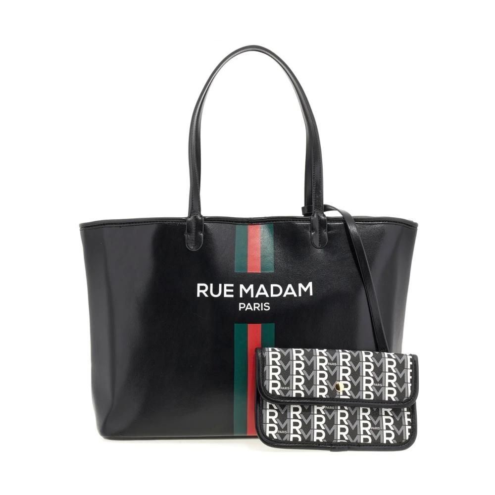 Minaudière Bandoulière Femme En Osier Noir Rue Madam - Décor Fleur Strass - Fabriqué En Italie