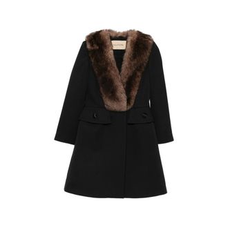 Valentino Faux-fur Collar Coat