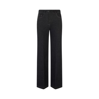 Max Mara Wide Jeans, female, Blue, Size: M Ribes Five-Pocket Trousers