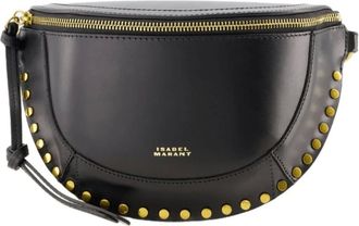 Isabel Marant Black Leather Crossbody Bag with Magnetic Clasp