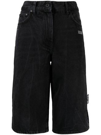 Off-white Shorts met logoprint - Zwart