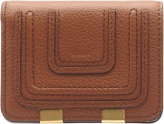 Chlo&eacute; Marcie Brown Leather Wallet (Bi-Fold) (Pre-Owned)