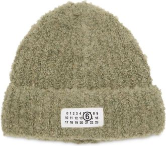 Maison Margiela Gorro con parche de logo tonal - Accessories - unisex - Verde - ONE SIZE