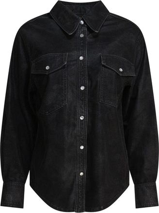 Isabel Marant Zwarte Shirt Stijlvol Ontwerp - Dames - Spijkeroverhemden - Zwart - S - Denim - Overhemden