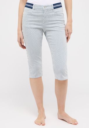 Angels 3/4-Jeans ANGELS ANACAPRI SPORTY, Damen, Gr. 40, N-Gr, blau, Denim/Jeans, Obermaterial: 89% Baumwolle, 8% Polyester, 3% Elasthan, gestreift, slim fit 