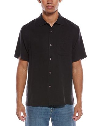 Tommy Bahama Hawaiian Herringbone Silk Shirt