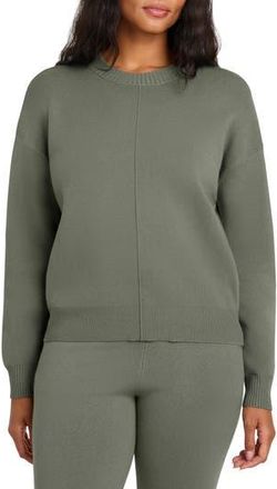 Splendid x @cellajaneblog Front Seam Sweater in Olive at Nordstrom Rack, Size Medium