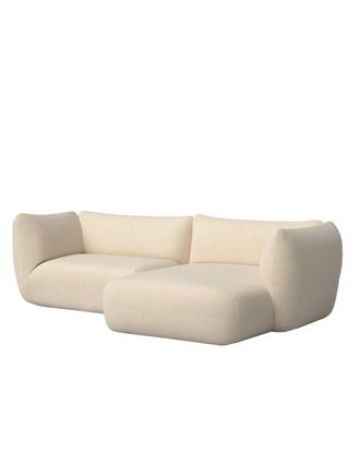 Hannun Sof&aacute; chaise longue derecho beige 243 x 148 cm