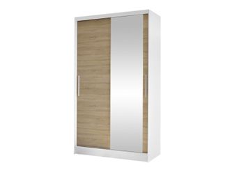 Mirjan24 Mobilier1 - Armario Closico 164, Blanco + Roble Sonoma, 200x100x58cm, Puertas De Armario: Correderas, N&uacute;mero De Estantes: 0