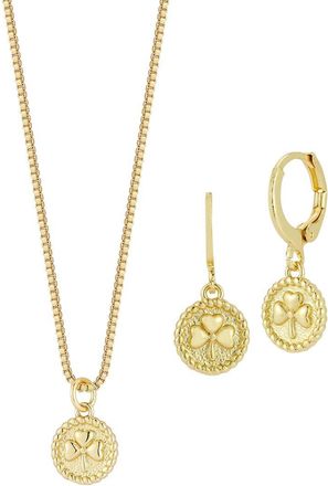 Sphera Milano Gold-Plated Necklace/Earring Set