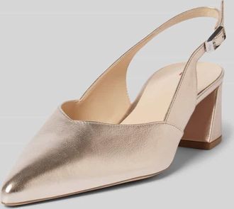 H&ouml;gl Slingbacks aus echtem Leder in Rose Gold, Gr&ouml;&szlig;e 39