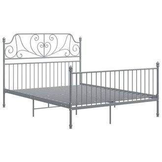 Berkfield Home Bed Frame Grey Metal 160x200 cm