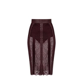 Elisabetta Franchi Rokken, Dames, Bruin, XL, Rok in bloemenkant