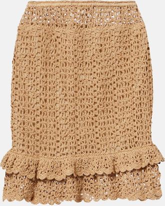 Anna Kosturova Brigitte crochet cotton miniskirt