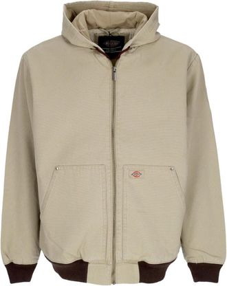 Dickies Canvas Sherpa Gevoerde Hoodie - Heren - Zomerjassen - Beige - XL - Katoen - Jassen