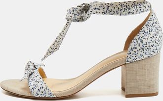Alexandre Birman Multicolor Canvas Lolita Knot Ankle Sandals