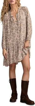 Lucky Brand Floral Long Sleeve Dress in Lilac Floral at Nordstrom, Size X-Large