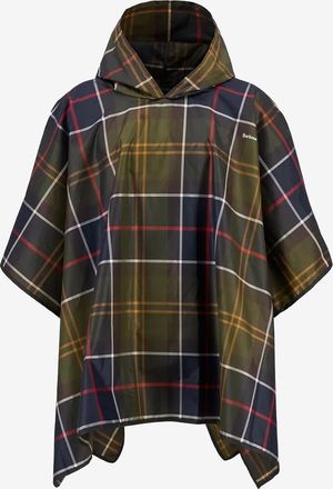 Barbour Wachstuch-Poncho mit Tartanmuster