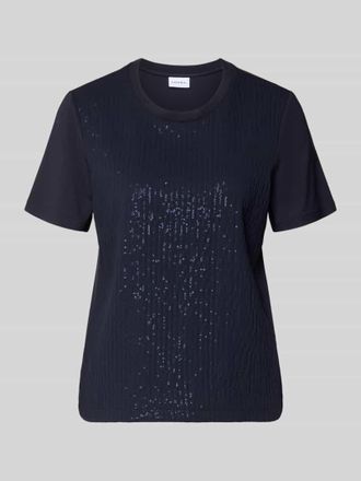 Comma T-Shirt aus Viskose-Mix mit Pailletten in Marine, Gr&ouml;&szlig;e 34