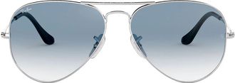 Ray-Ban Sunglasses Rb3025 003/3 F Aviator Gradient Silver/Blue Unisex