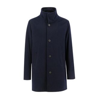 Paul & Shark Luxe Cashmere Jas - Heren - Mantel - Blauw - 2XL - Kasjmier - Jassen