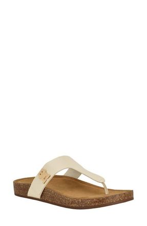 Tommy Hilfiger Tobeach Platform Flip Flop in Ivory at Nordstrom, Size 8.5