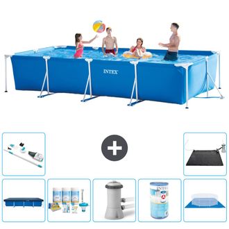 Intex Piscina Con Estructura Rectangular - 450x220x84 Cm - 7-piezas S40301