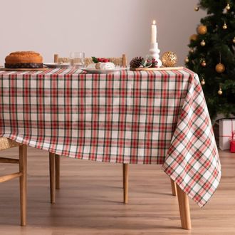 Mint Mantel navidad algod&oacute;n blanco 155x300 cm