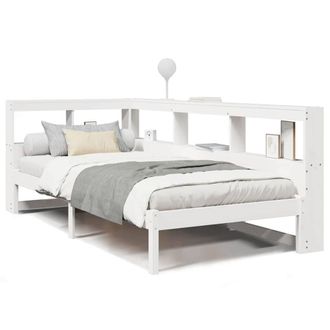 Berkfield Home Bookcase Bed without Mattress White 90x200 cm Solid Wood Pine