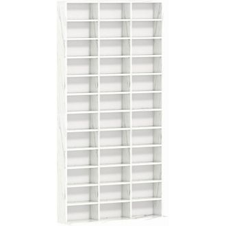HOMCOM Homcom - dvd cd Media Storage Rack, Video Display Unit, Marble Effect