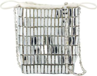 Self Portrait Crystal Mini Crossbody - SELF PORTRAIT - Metal - Silver