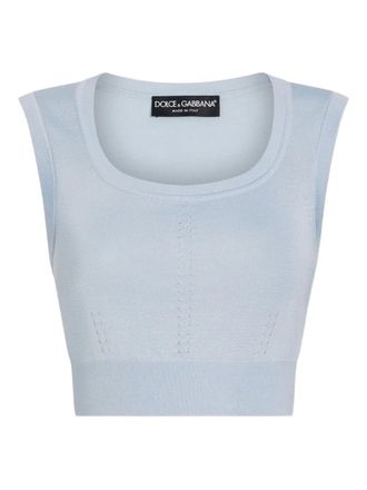Dolce & Gabbana silk-blend top - Blue