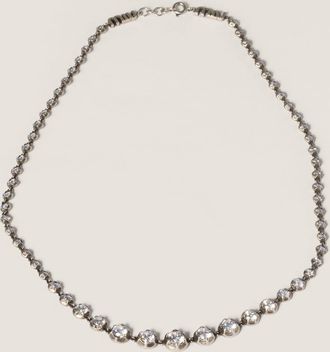 Miu Miu Metal necklace with crystals