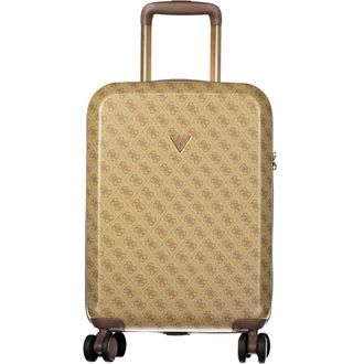 Guess Beige Plastic Luggage And Womens Travel