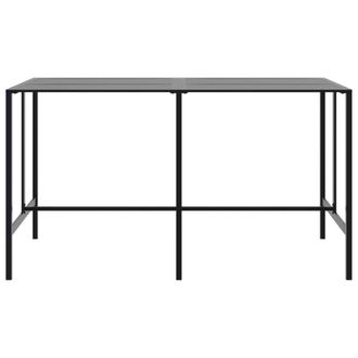 Berkfield Home Stylish Bar Table Black 200x100x110 cm Powder-coated Steel | Size: 200 x 100 x 110 cm