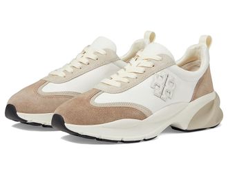 Tory Burch Good Luck Trainer Womens Shoes White/New Ivory/Cerbiatto : 10.5 M, Suede/Leather