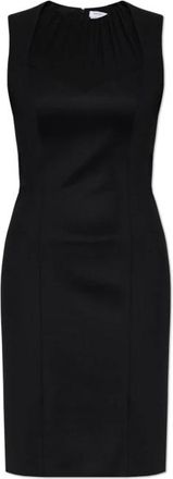 Alexander McQueen Fitted Silk Dress - Dames - Korte kleedjes - Zwart - M - Wol - Kleedjes