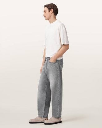 AllSaints Curve Barrel Leg Denim Jeans