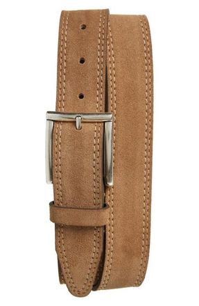 Allen Edmonds Bourbon Street Suede Belt in Brown at Nordstrom, Size 32