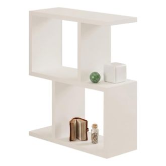 Dmora Mesa De Sal&oacute;n Ceprano, 2 Compartimentos, Rectangular, Tablero De Madera, 45x17x51h Cm Blanco