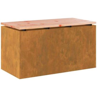 vidaXL Banco de jardín Oxidado 80 x 40 x 43 cm Acero oxidado vidaXL