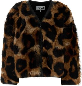 Loewe Printed Shearling Jacket