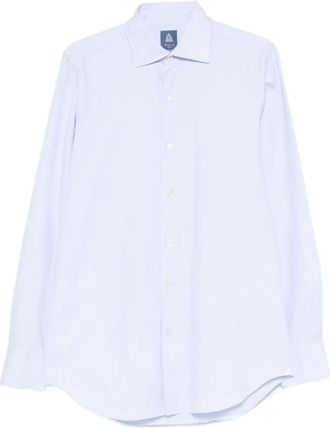 Finamore Heren, Overhemden, Blauw, Maat: XL Katoen